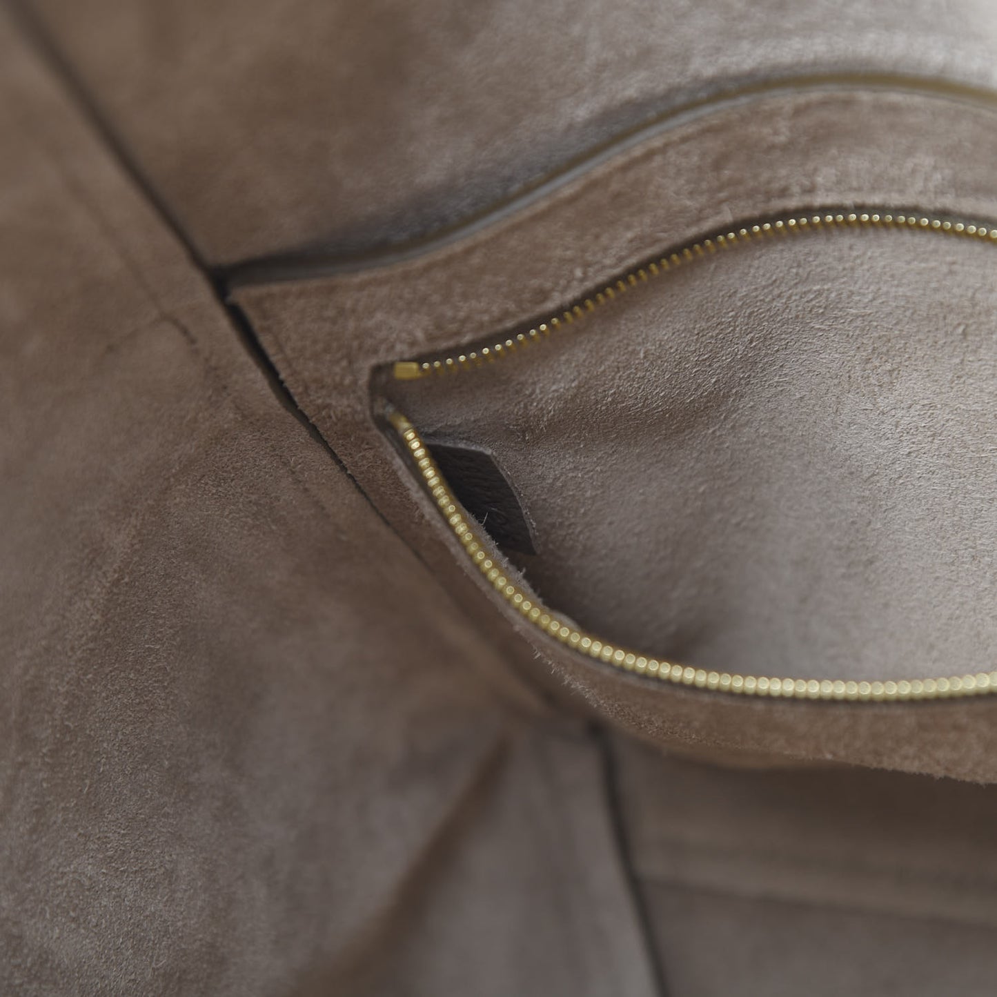 Soft Grained Calfskin Sangle Bucket Bag Taupe