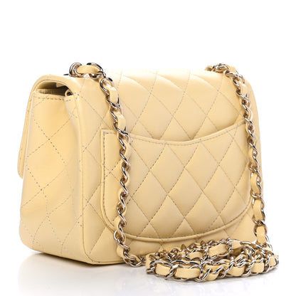 Chanel Lambskin Quilted Mini Square Flap Light Yellow 3 of 4