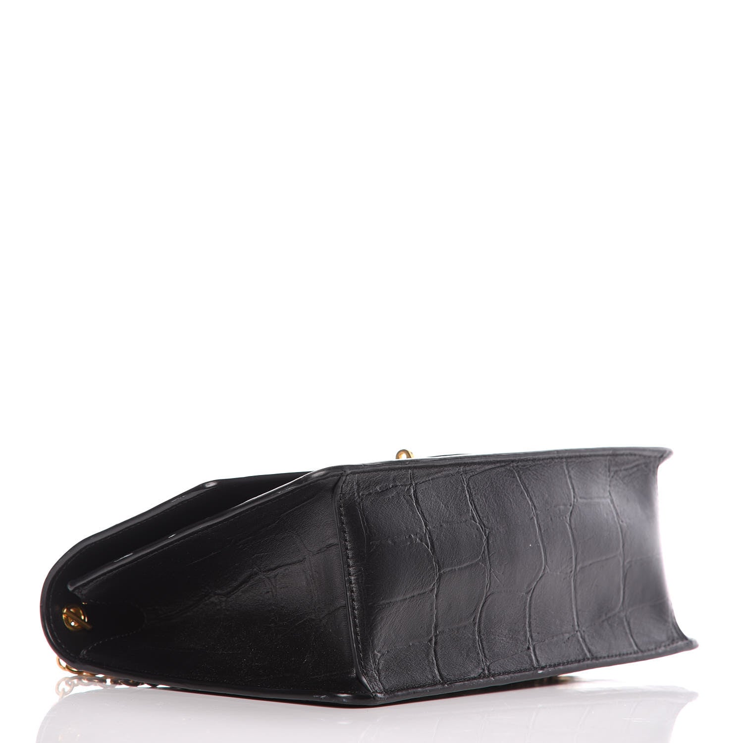 Mulberry Deep Calfskin Crocodile Embossed Medium Darley Black 4 of 10