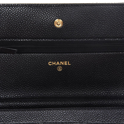 Chanel Caviar Quilted Wallet On Chain WOC Black 6 of 9