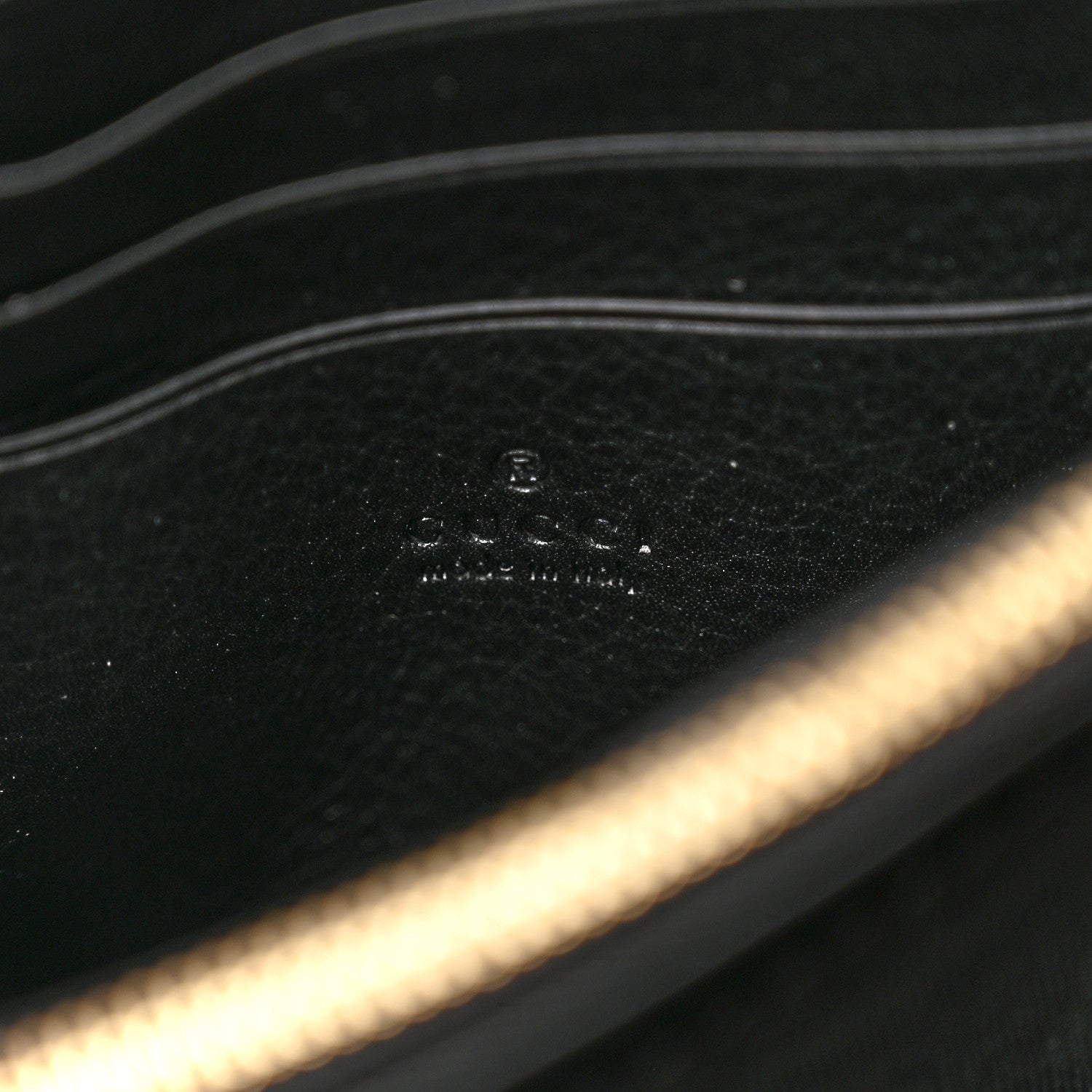 Gucci Roxy Calfskin Medium Blondie Chain Wallet Black 8 of 11
