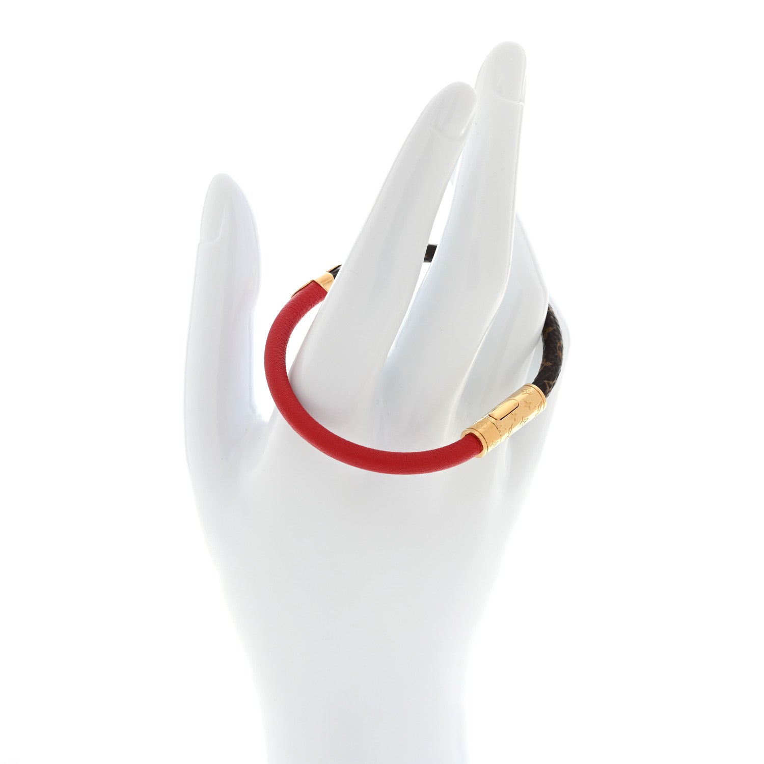 Louis Vuitton Monogram Daily Confidential Bracelet 17 Red 2 of 5