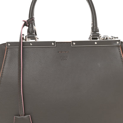 Fendi Vitello Dolce Century Petite 3Jours Tote Carbone 10 of 17