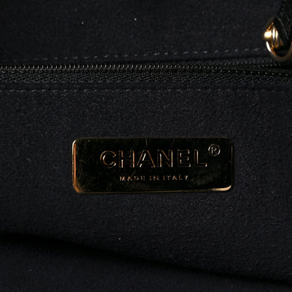 Chanel Calfskin Crocodile Embossed Large Cocodile Shopping Tote Black 6 of 14