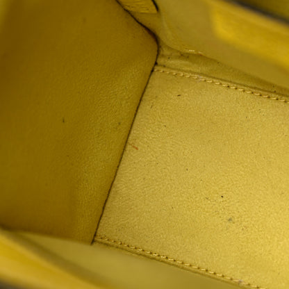 Celine Drummed Calfskin Nano Luggage Citron 12 of 18