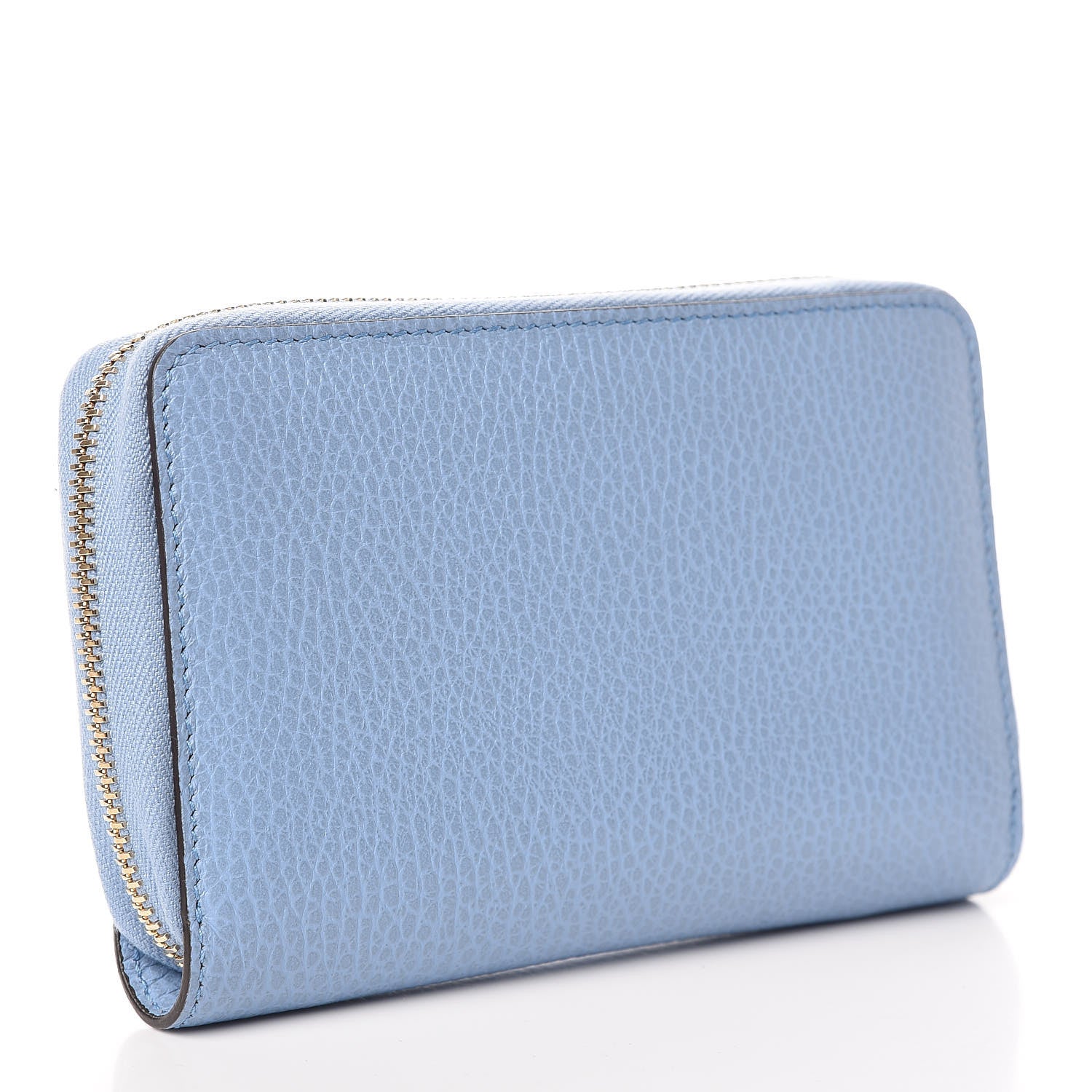Gucci Dollar Calfskin Medium GG Zip Around Wallet Mineral Blue 3 of 8