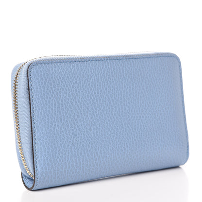 Gucci Dollar Calfskin Medium GG Zip Around Wallet Mineral Blue 3 of 8