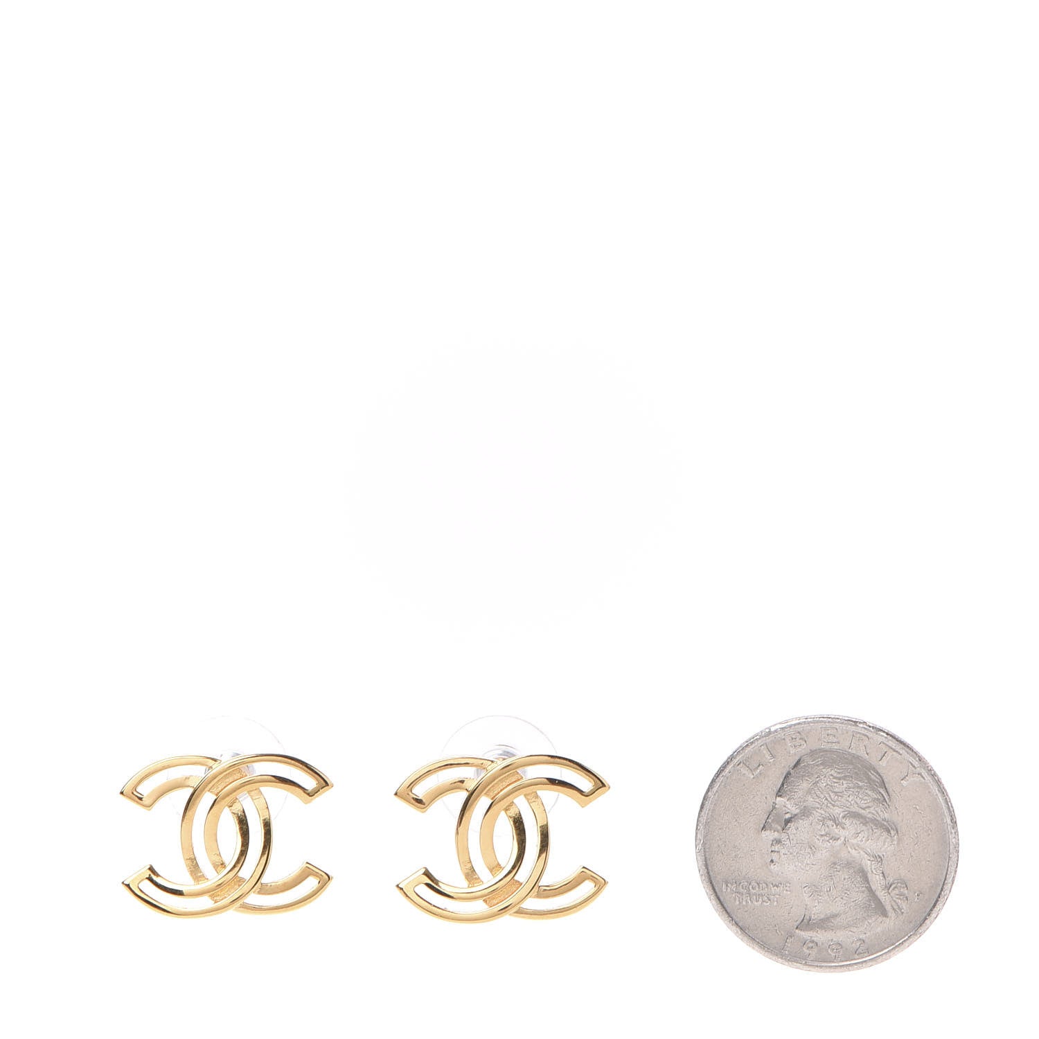 Chanel Metal Obazine CC Earrings Gold 2 of 5