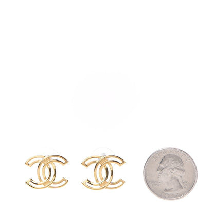 Chanel Metal Obazine CC Earrings Gold 2 of 5