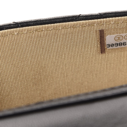 Chanel Lambskin Quilted Pearl Crush Clutch With Chain Black 10 of 12