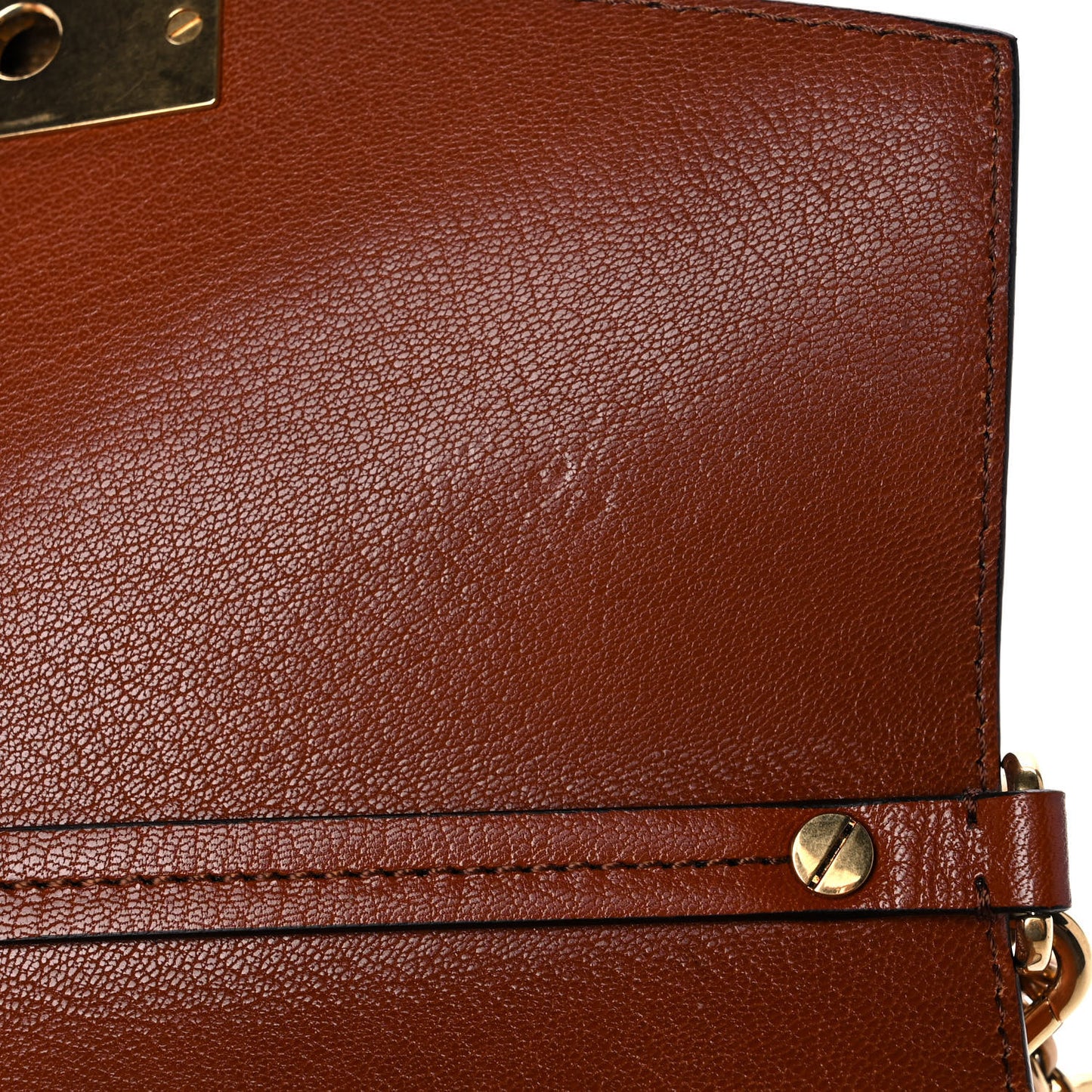 Goatskin Suede Small GV3 Shoulder Bag Chestnut