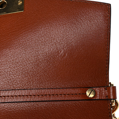 Givenchy Goatskin Suede Small GV3 Shoulder Bag Chestnut 9 of 10