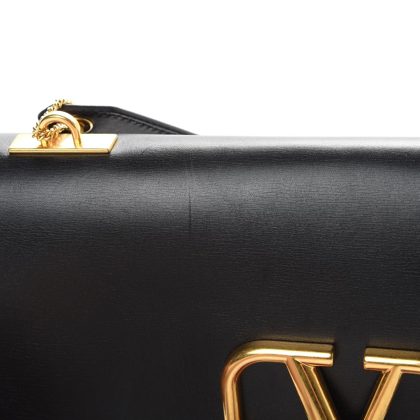 Smooth Calfskin Medium Vring Shoulder Bag Black