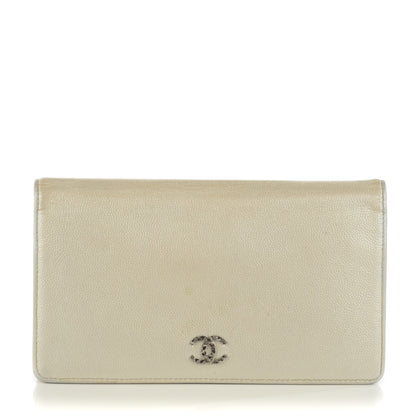 Chanel Caviar Sevruga Yen Wallet Pearl 1 of 8