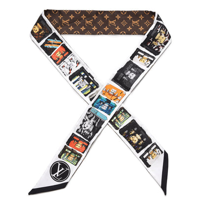 Louis Vuitton Silk Monogram Tribute To Petite Malle BB Bandeau Black 1 of 4