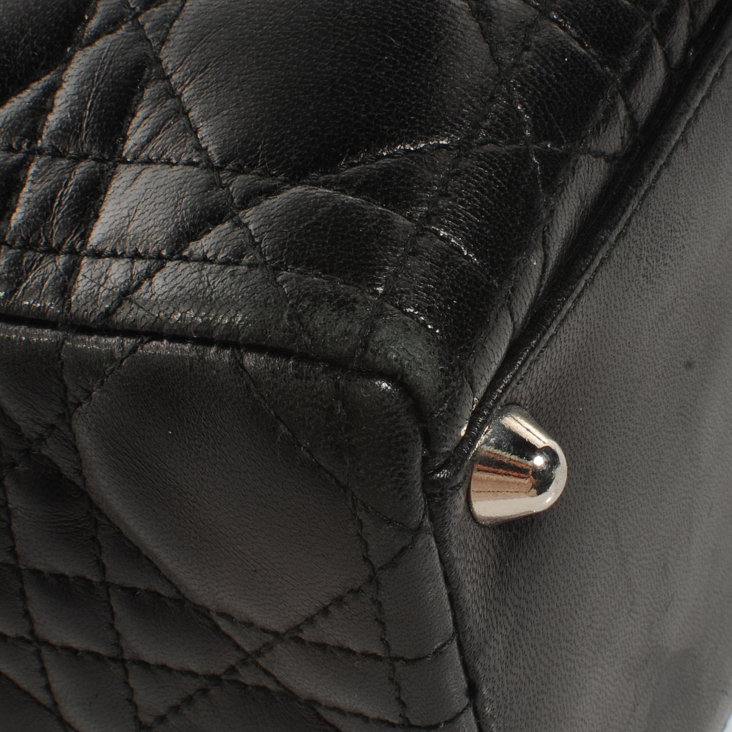 Lambskin Cannage Large Lady Dior Black
