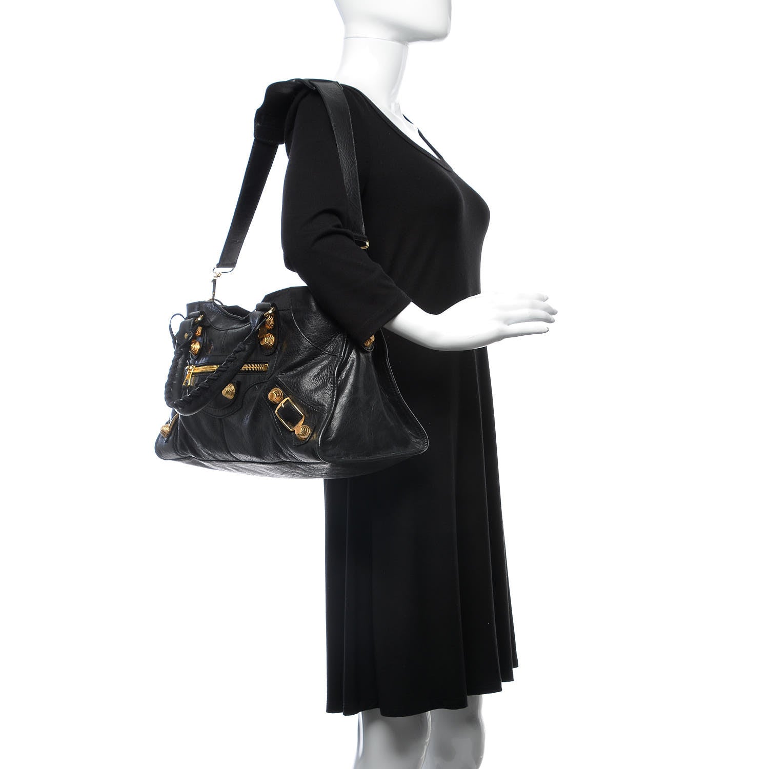 Balenciaga Agneau Giant 21 Gold Hardware Part Time Black 3 of 8