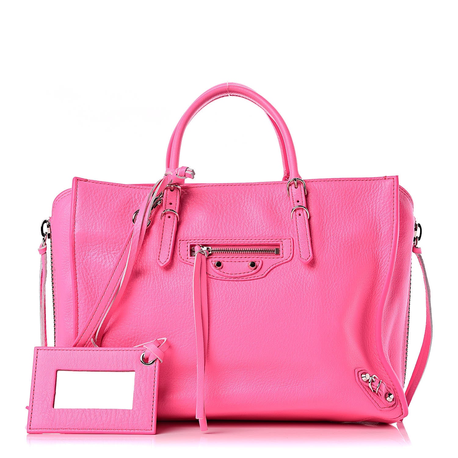 Balenciaga Veau Papier A6 Zip Around Tote Acid Pink 1 of 11