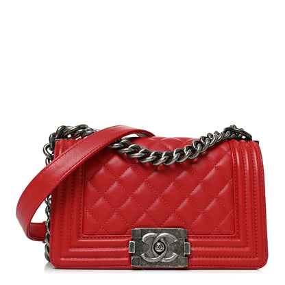 Chanel Lambskin Quilted Small Boy Flap Red 1 of 10