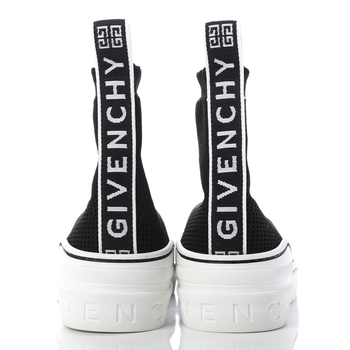 Technical Canvas Knit Womens George V Sock Sneakers 38.5 Black