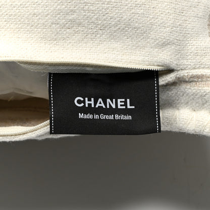 Chanel Merino Wool Cashmere CC Pillow Beige Off White 3 of 3