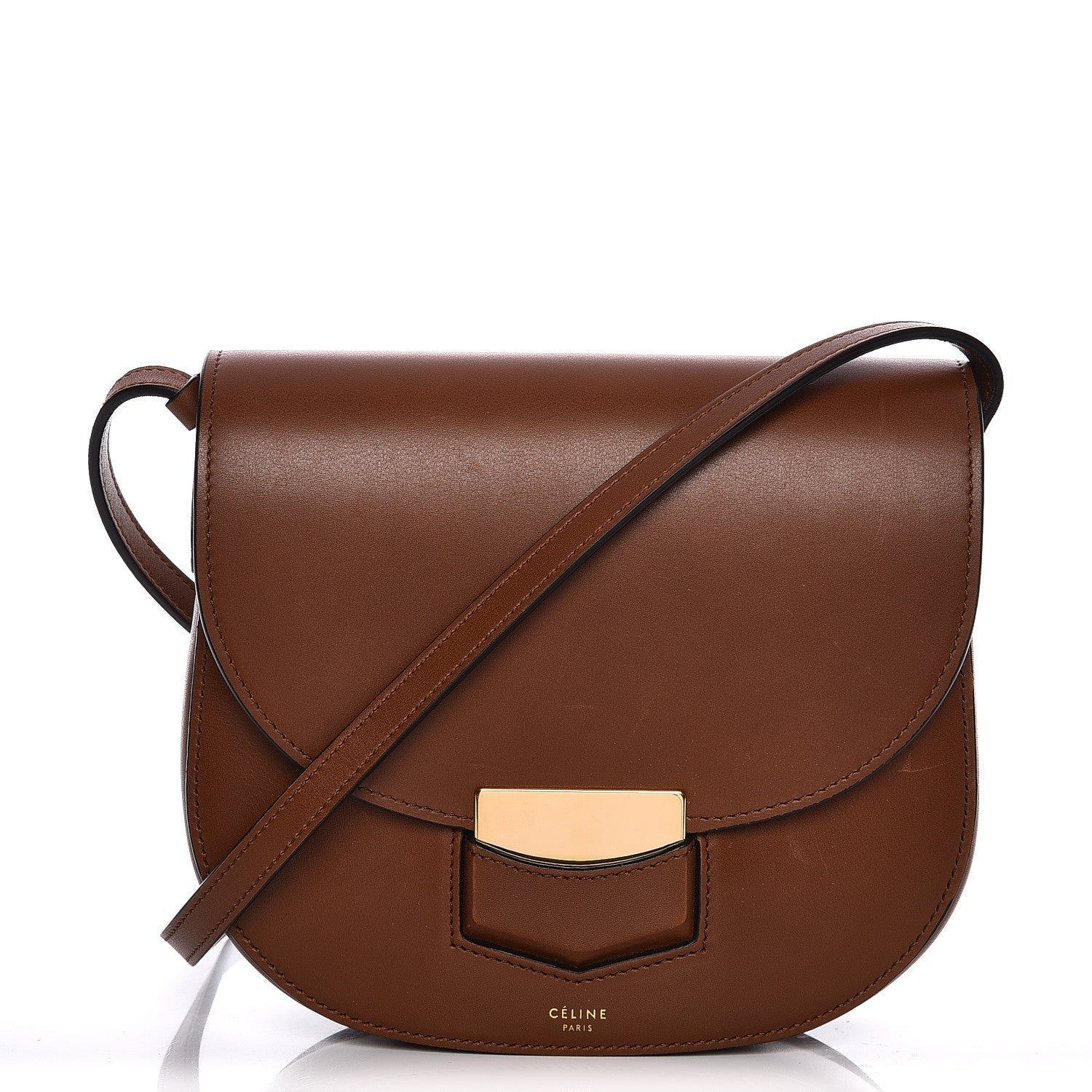 Celine Smooth Calfskin Small Trotteur Brown 1 of 11