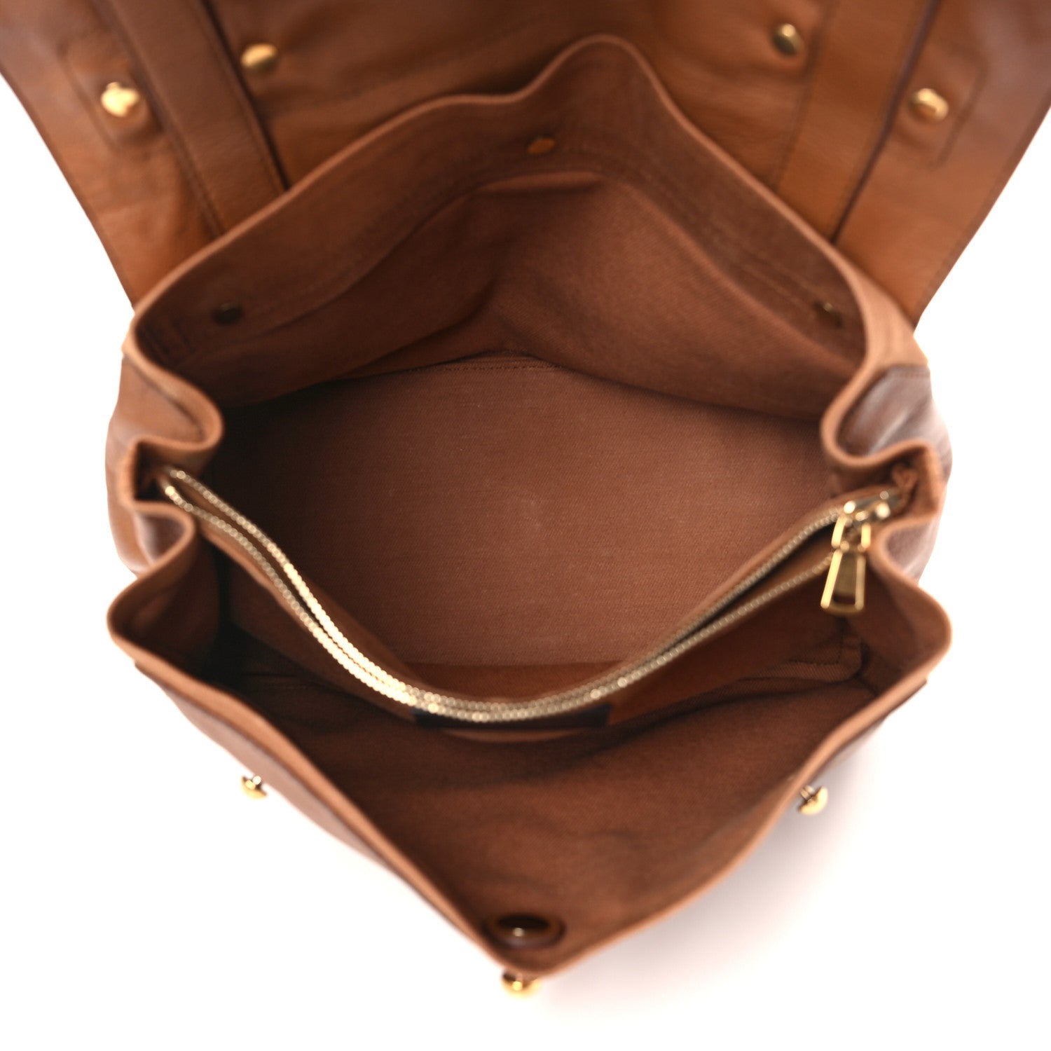 Saint Laurent Calfskin Canvas Medium Muse Two Brown 5 of 9