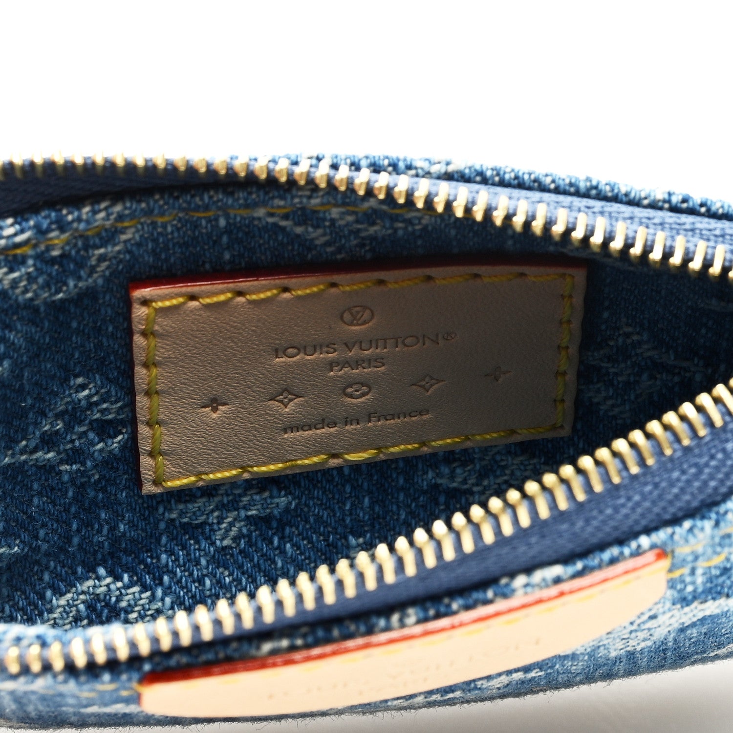 Louis Vuitton Monogram Denim Key Pouch Denim Blue 6 of 6
