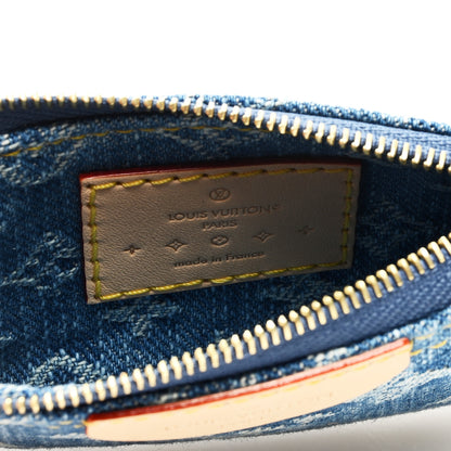 Louis Vuitton Monogram Denim Key Pouch Denim Blue 6 of 6
