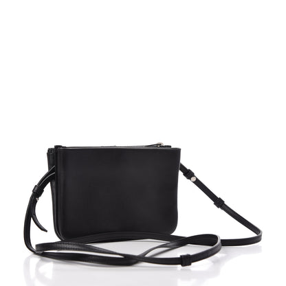 Saint Laurent Calfskin Monogram Tri Pocket Crossbody Bag Black 3 of 11