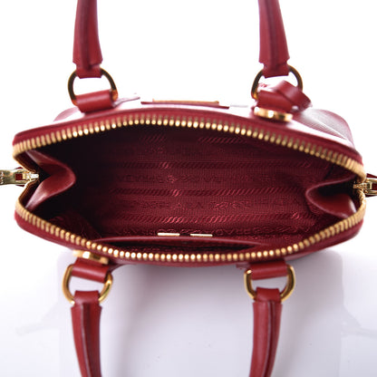 Prada Saffiano Lux Mini Promenade Tote Fuoco 5 of 9