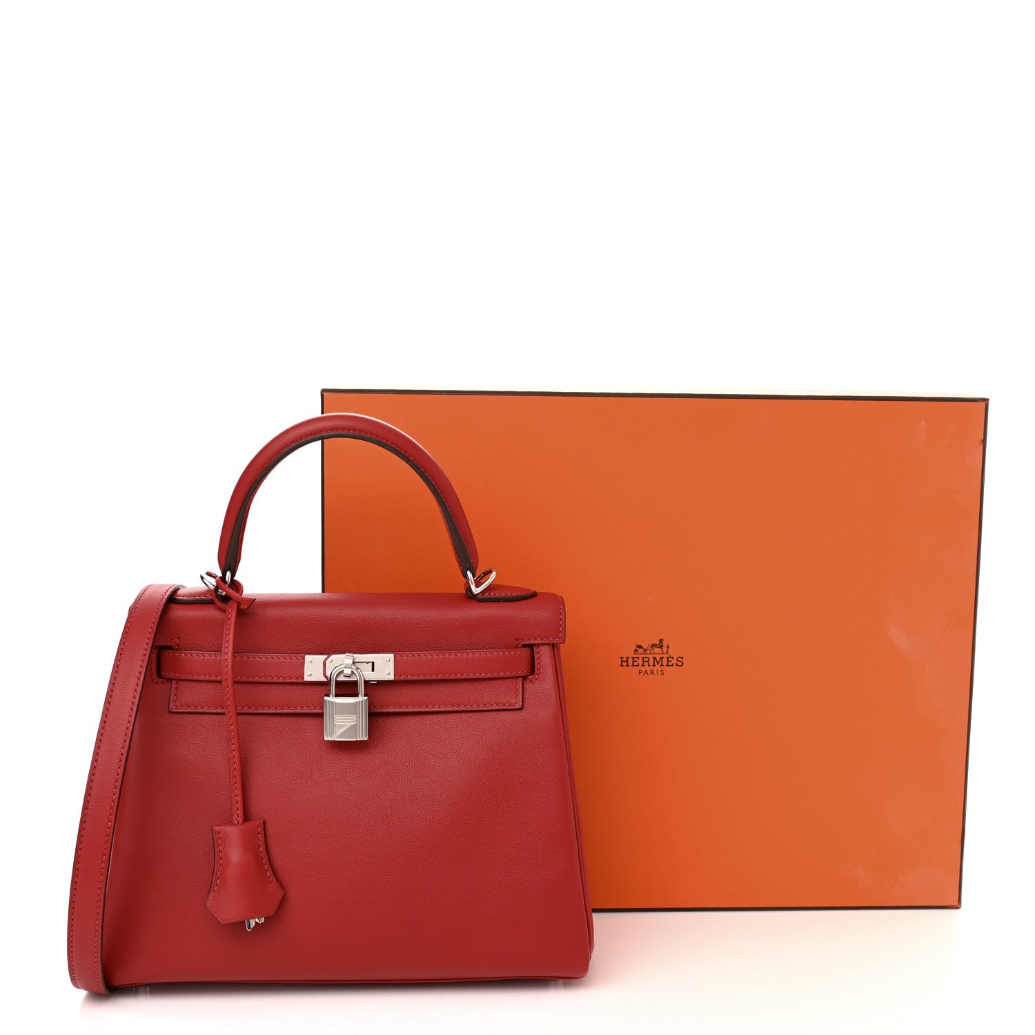 Hermes Swift Kelly Retourne 25 Rouge Piment 11 of 11