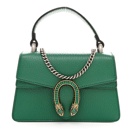 Gucci Dollar Calfskin Crystal Mini Dionysus Top Handle Bag Emerald 1 of 10