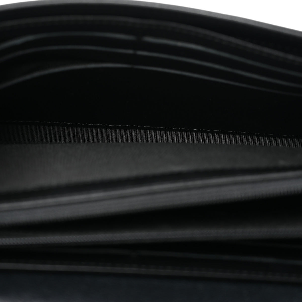 Lambskin Embossed Camellia Large Gusset Flap Wallet Black