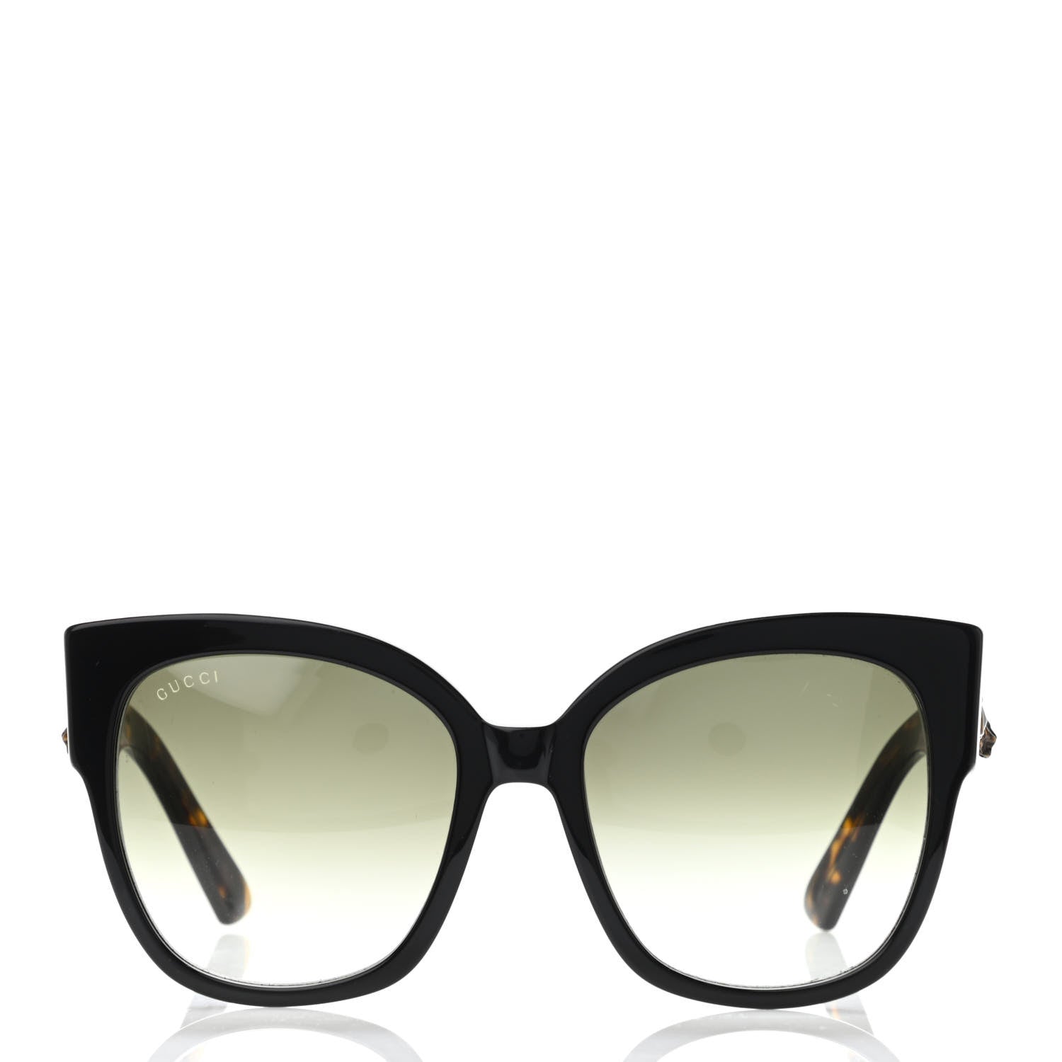 Gucci Acetate Square Frame Web Sunglasses GG0059S Black Tortoise 3 of 4