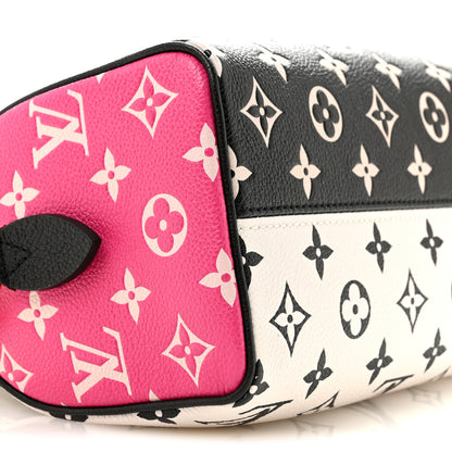 Louis Vuitton Empreinte Monogram Spring in the City Speedy Bandouliere 20 Black White Pink 8 of 10