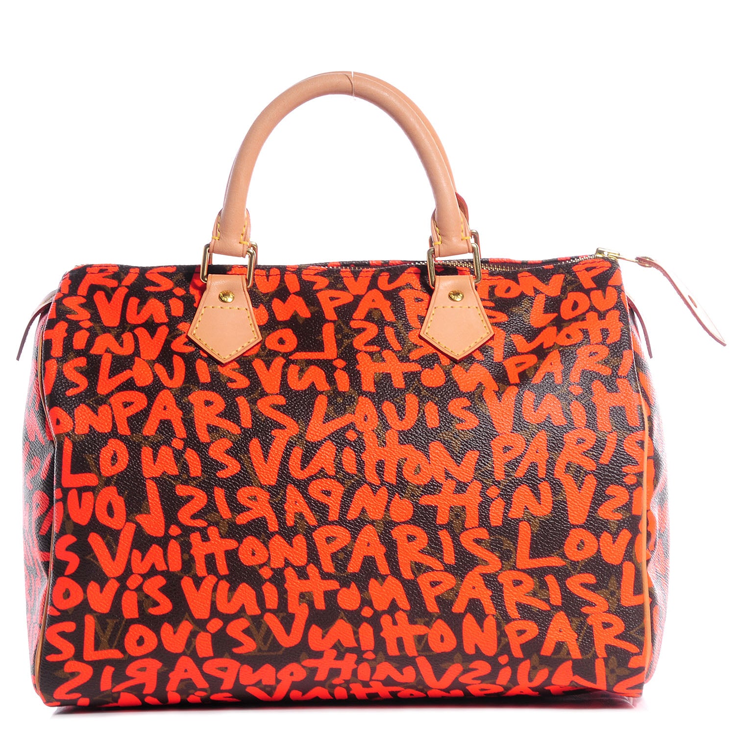 Louis Vuitton Monogram Graffiti Speedy 30 Orange 1 of 7