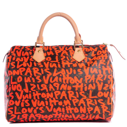 Louis Vuitton Monogram Graffiti Speedy 30 Orange 1 of 7