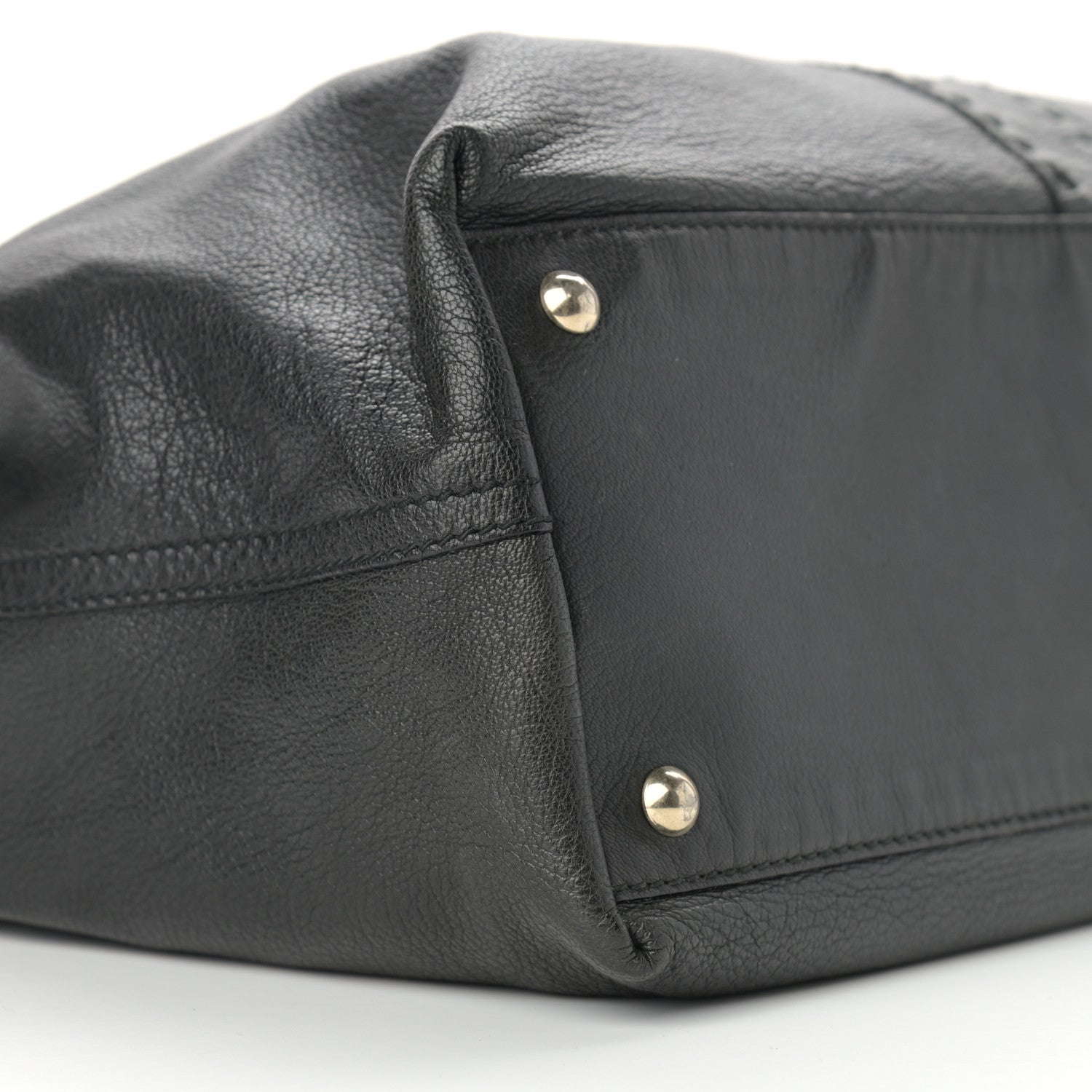 Saint Laurent Calfskin Reversible Double Sac Y Tote Gold Black 9 of 19