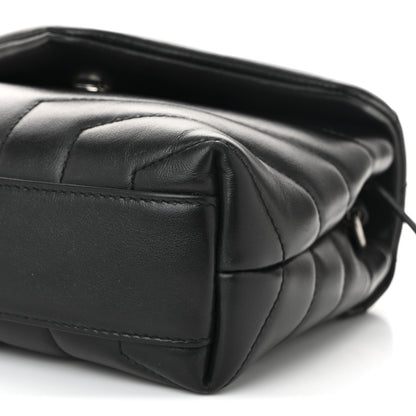 Saint Laurent Calfskin Y Quilted Monogram Toy Loulou Crossbody Bag Black 10 of 10