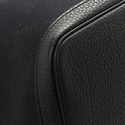 Hermes Toile Militaire Negonda Garden Party Voyage Colorblock 49 GM Black Rouge H 9 of 10