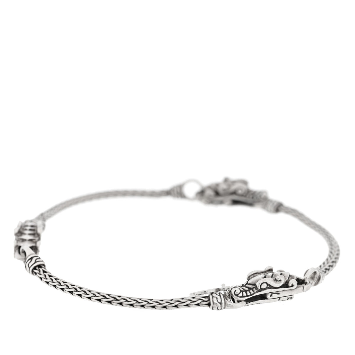 Sterling Silver Legends Naga Station Bracelet