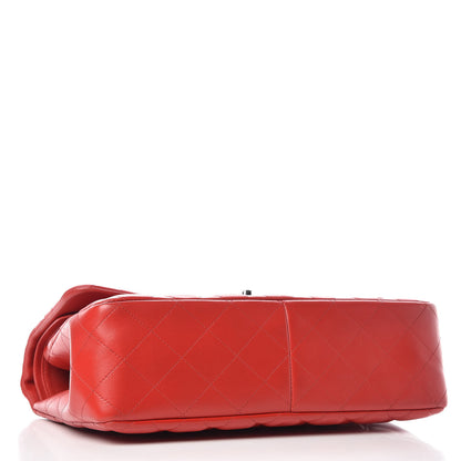 Chanel Lambskin Quilted Jumbo Double Flap Red 4 of 15