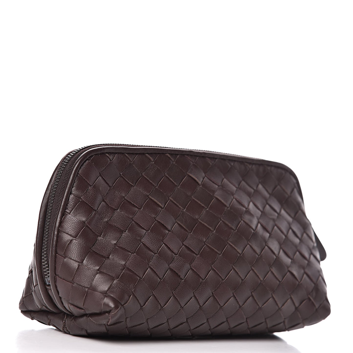 Nappa Intrecciato Cosmetic Pouch Ebano