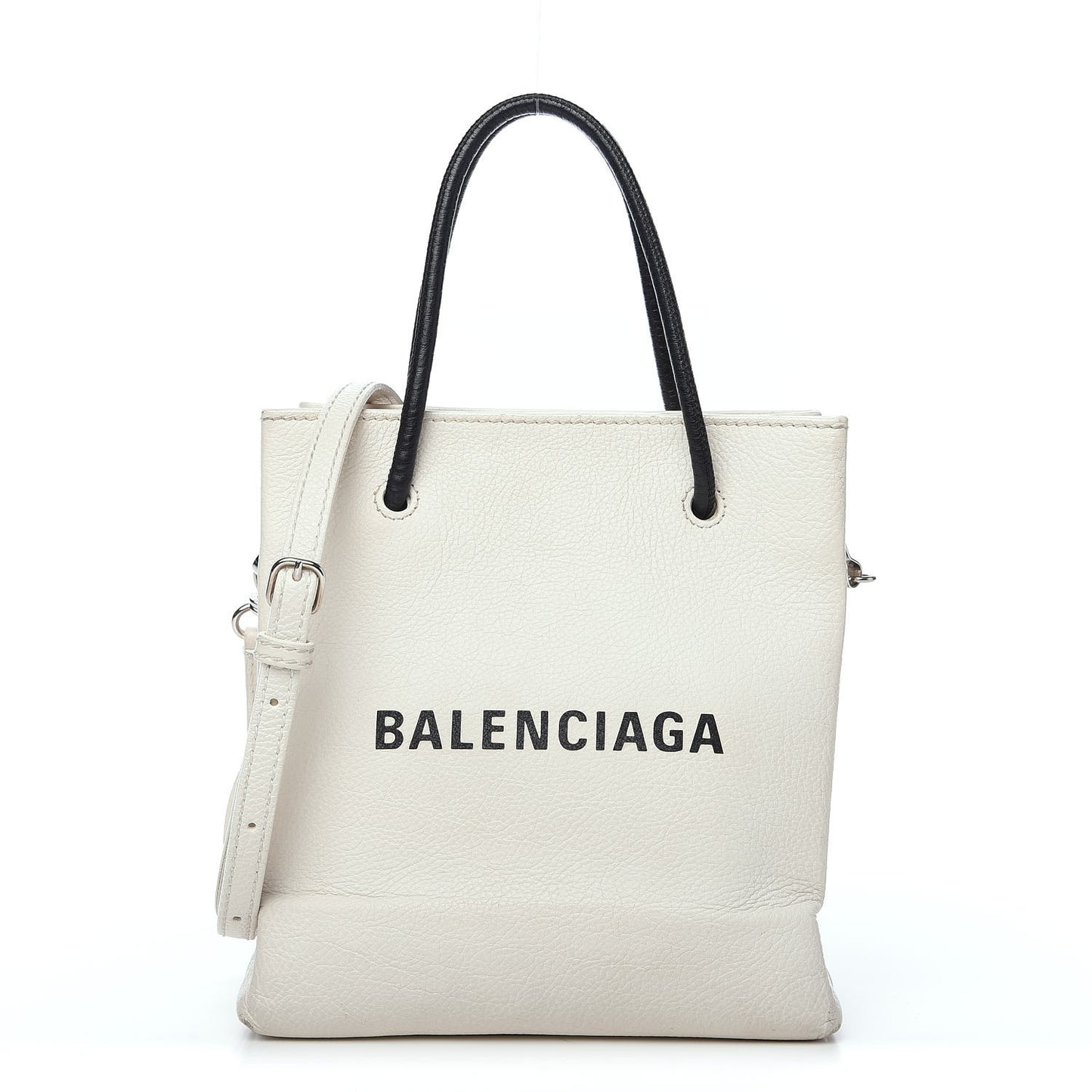 Calfskin Logo XXS Shopping Tote White