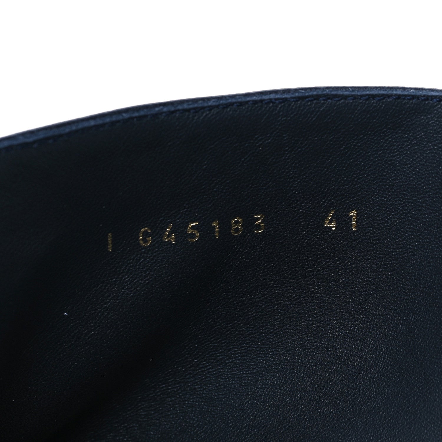 Chanel Grained Calfskin Patent Pearl Combat Ankle Boots 41 Dark Navy Blue Black 8 of 10