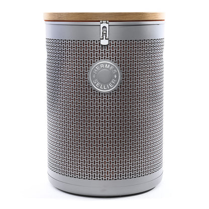 Hermes Aluminum Felt Oak Wood Carrou'Selle Saddle Box 1 of 13