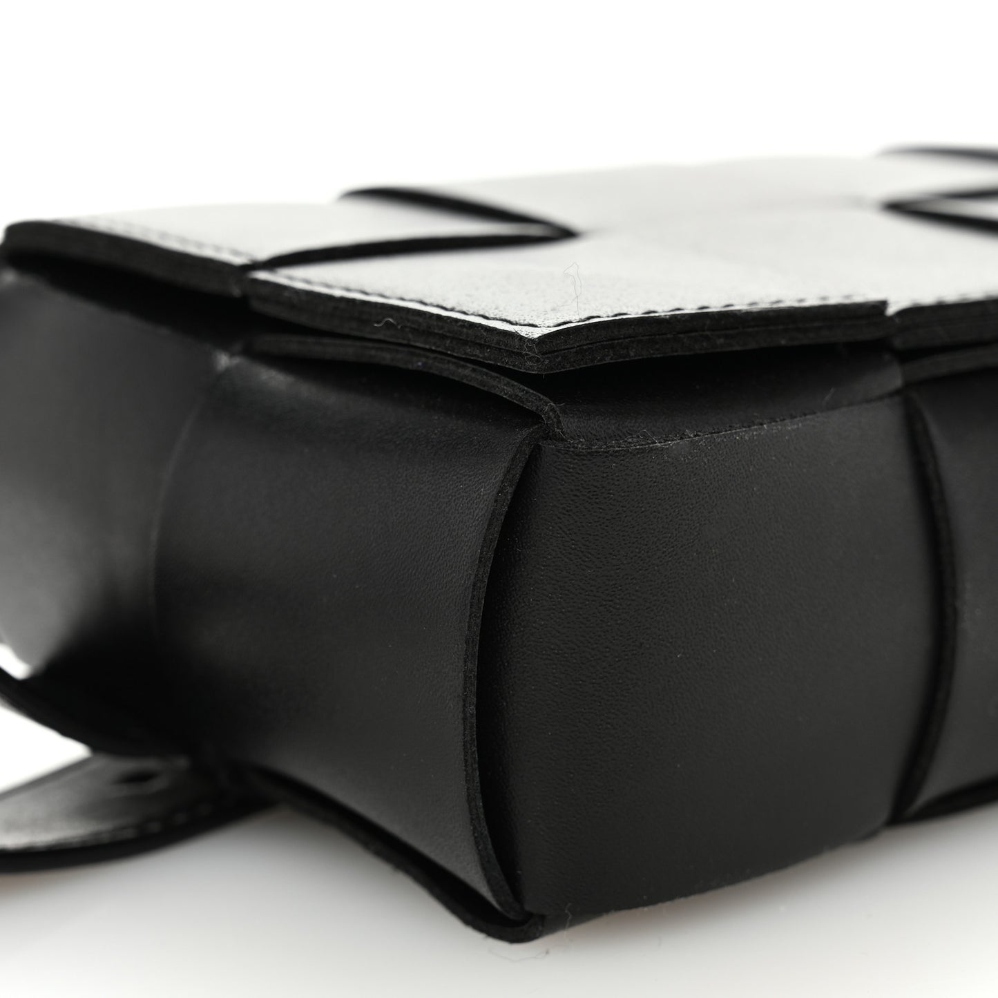 Nappa Maxi Intreccio The Belt Cassette Bag Black