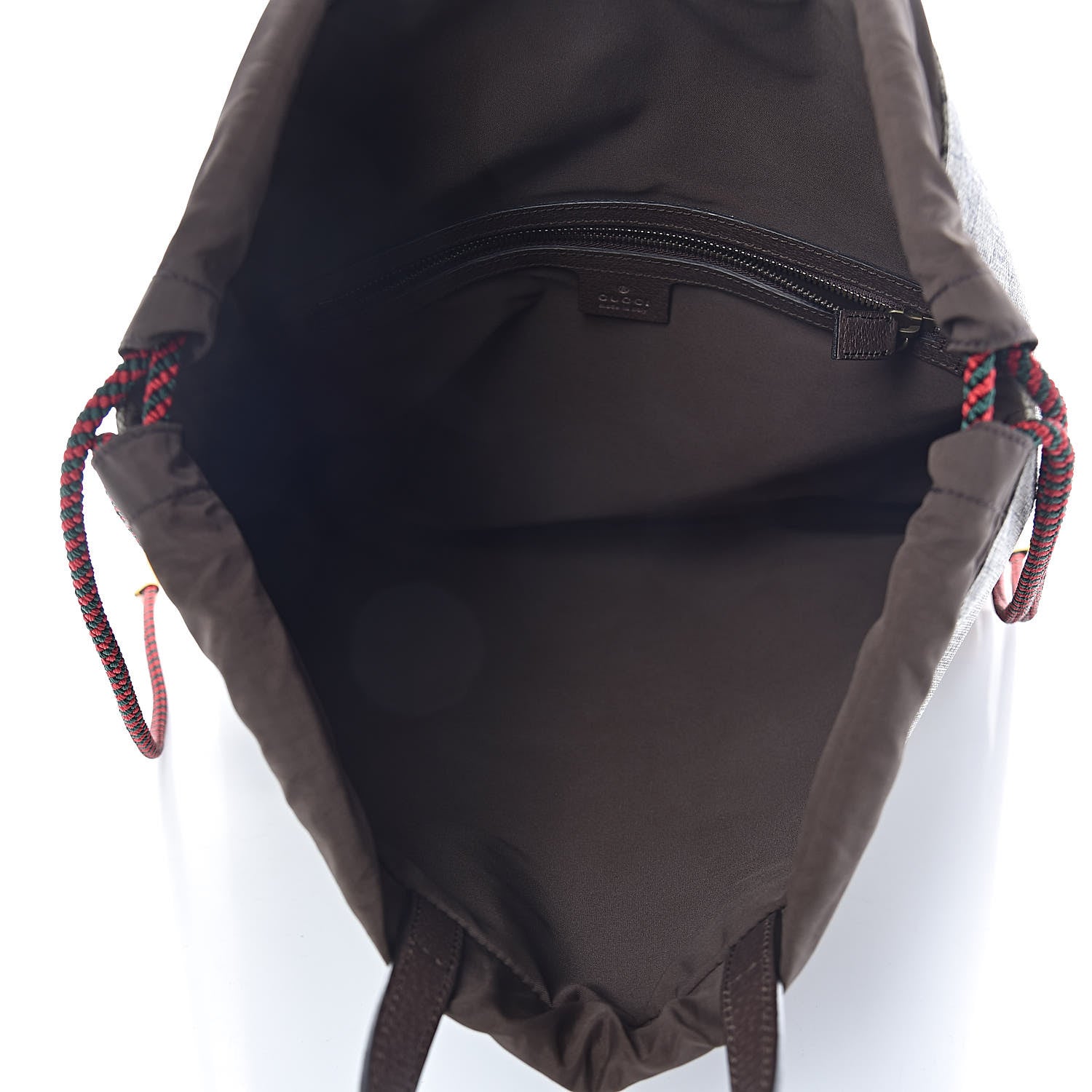 Gucci GG Supreme Monogram Neo Vintage Drawstring Backpack Beige New Acero Crop 7 of 10