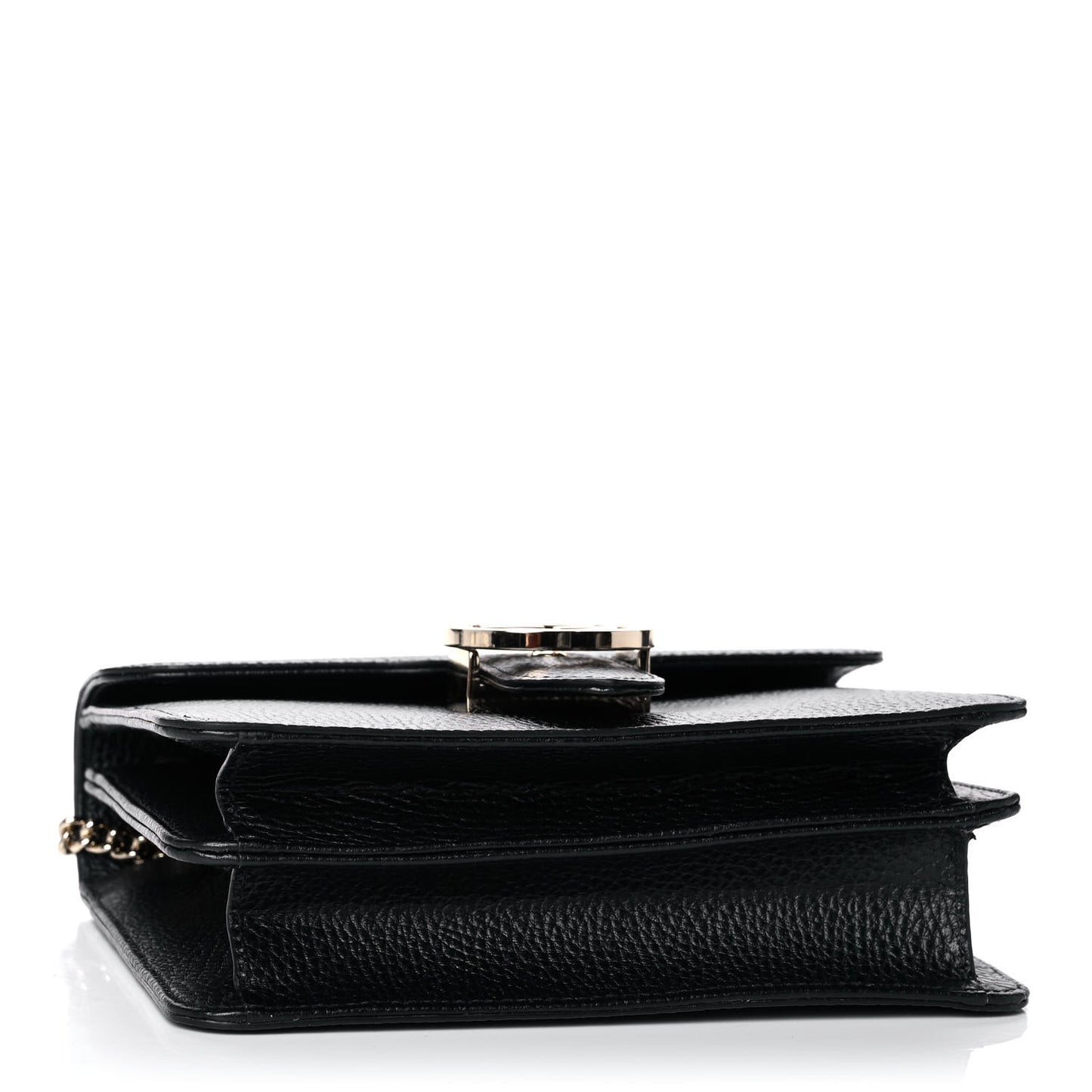 Dollar Calfskin Small Interlocking G Shoulder Bag Black